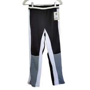 Boys 18 Athletic Pants Zip Leg Black White Gray New MSRP $46 LR Scoop